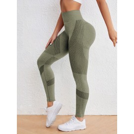 High Stretch Comfortable Quick Drying Sports Leggings, High Waist Seamless Yoga Pants, Women's Activewear