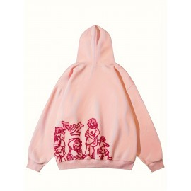 Cartoon Print Hoodie, Casual Long Sleeve Hoodies Sweatshirt, Women's Clothing