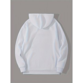 White Thermal Hoodies, Long Sleeve Casual Sweatshirt For Fall & Winter, Women's Clothing