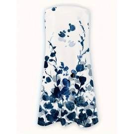 Summer Sleeveless Dress, Random Print Casual Dress, Women's Clothing