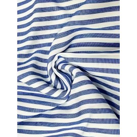 Striped Print Pocket Tank Dress, Versatile Button Front Crew Neck Sleeveless Dress For Spring & Summer, Women's Clothing